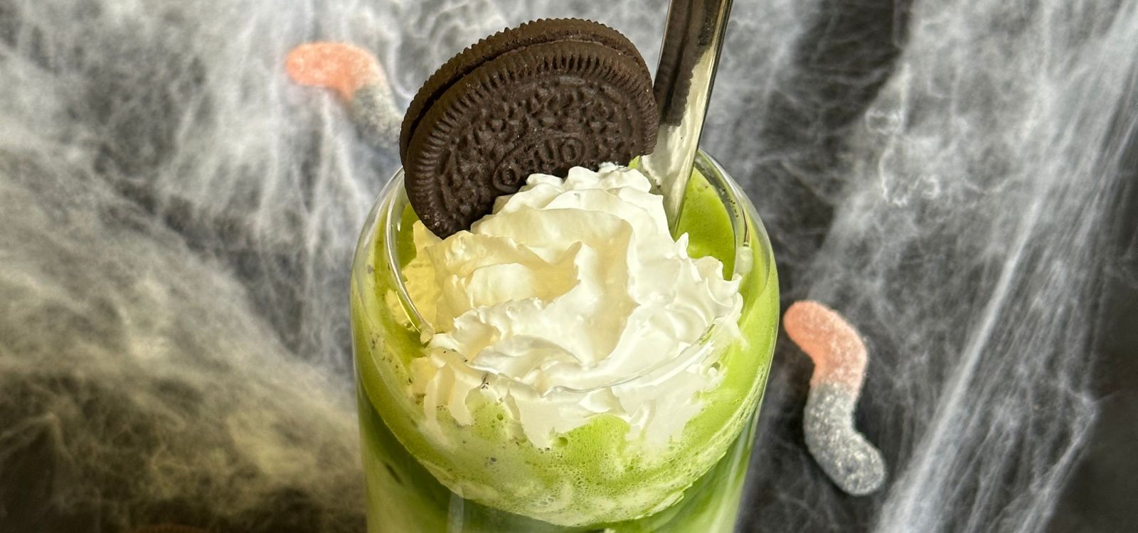 Oreo Matcha Latte - Halloween Style