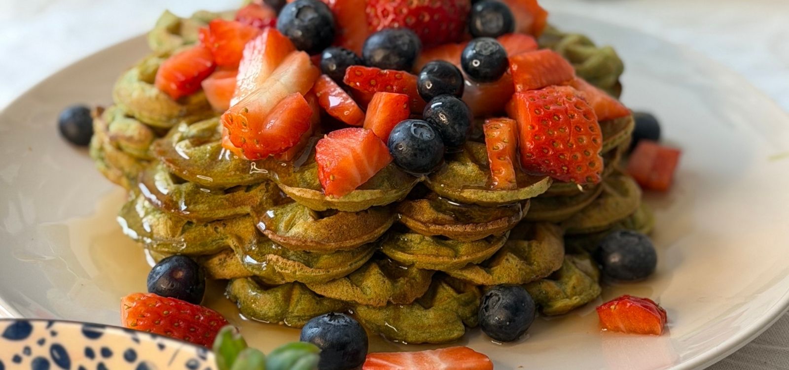 Vegane Matcha Waffeln