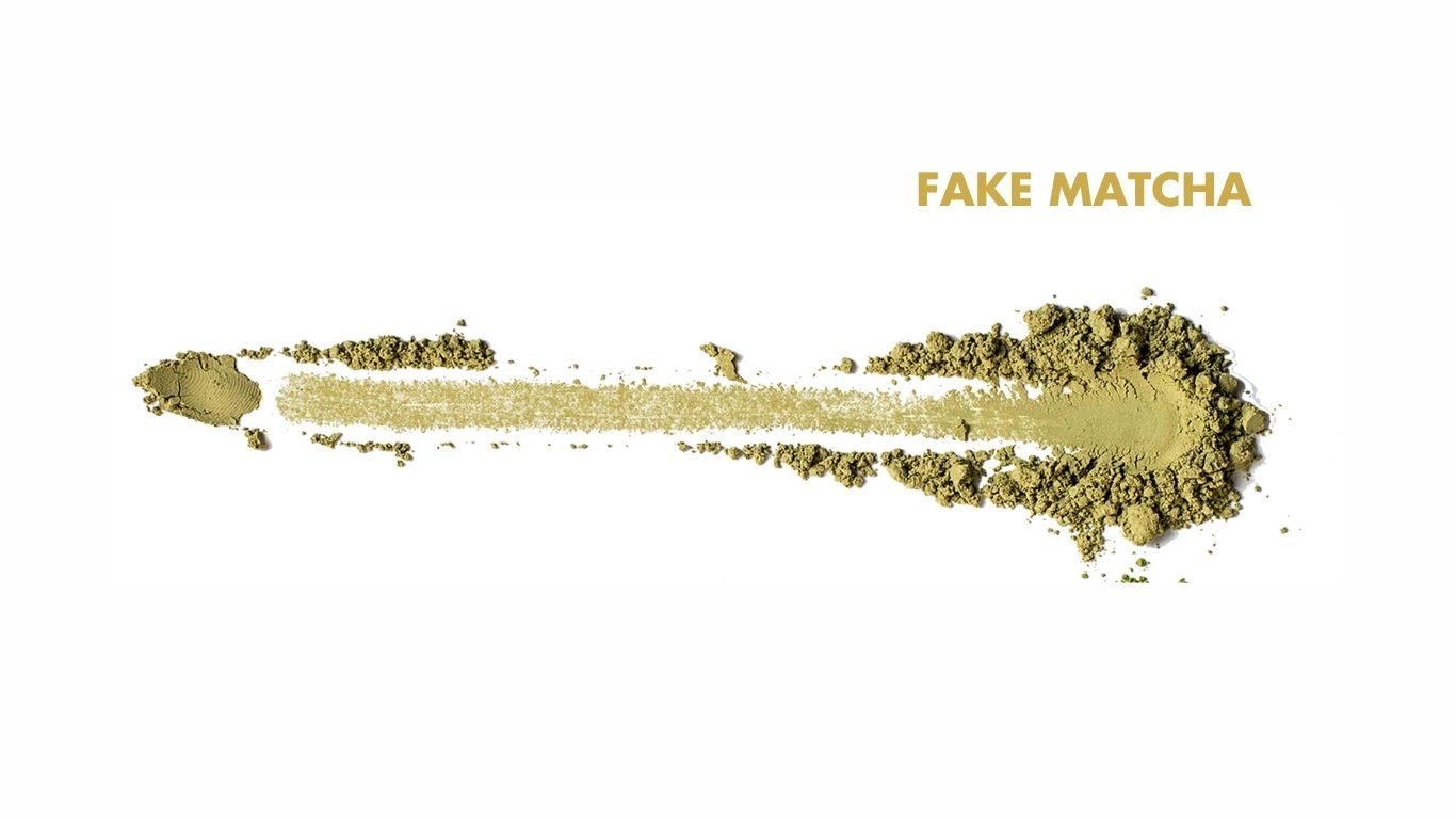 Fake matcha sample