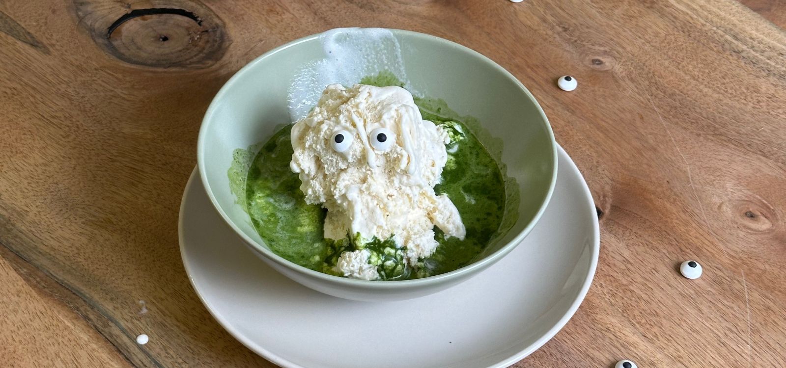 Matcha Affogato - Halloween Style