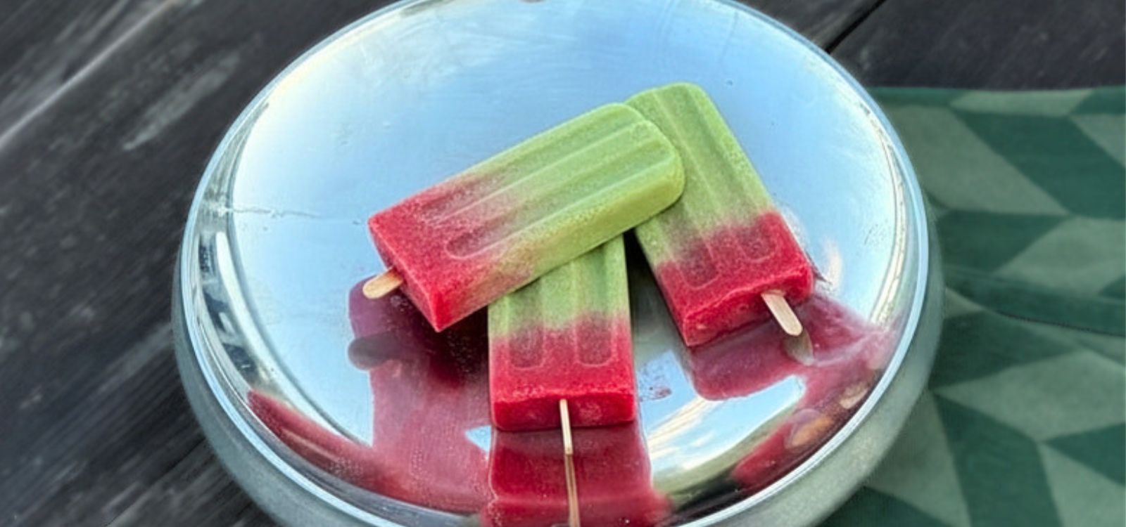 Matcha Strawberry Popsicles