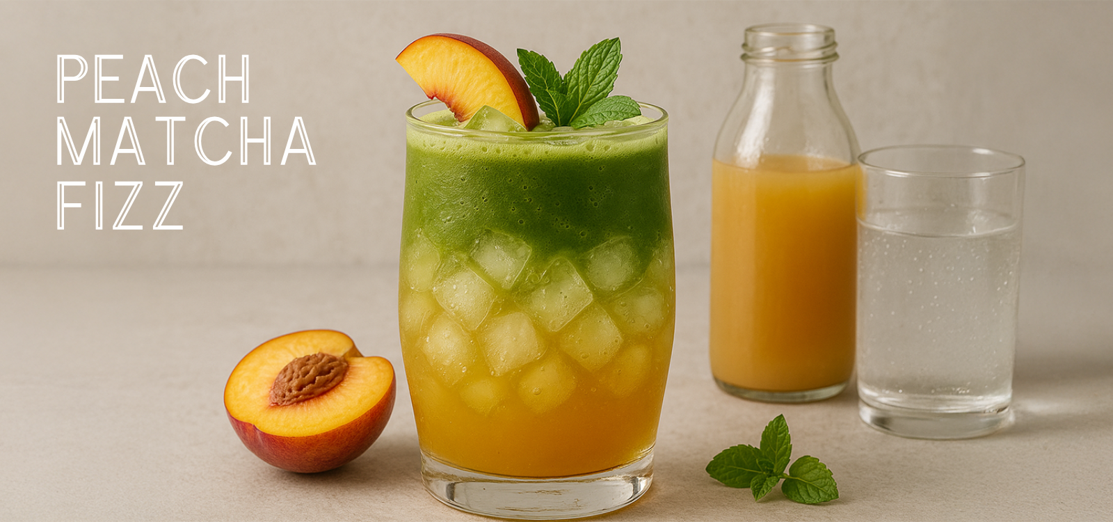 Peach Matcha Fizz