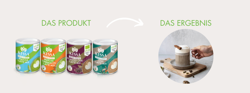 Matcha latte Product next to product result