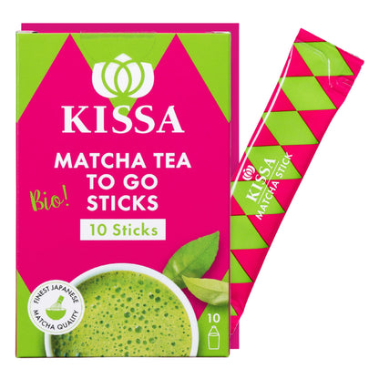 KISSA Matcha Tee to go Sticks Packung in Pink