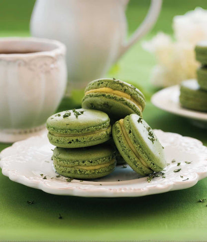 Matcha Macarons mit Gruenteepulver